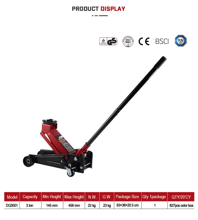 Capacity 1-3ton Best Quality 22kg Floor Trolley Jack