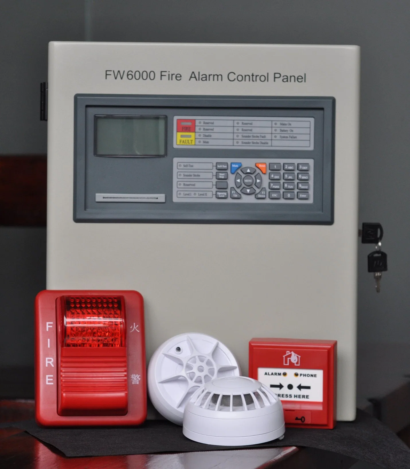 La construcción de Panel de Control de Alarma de Incendio Detección de Incendio direccionable Sistema de Alarma de inicio