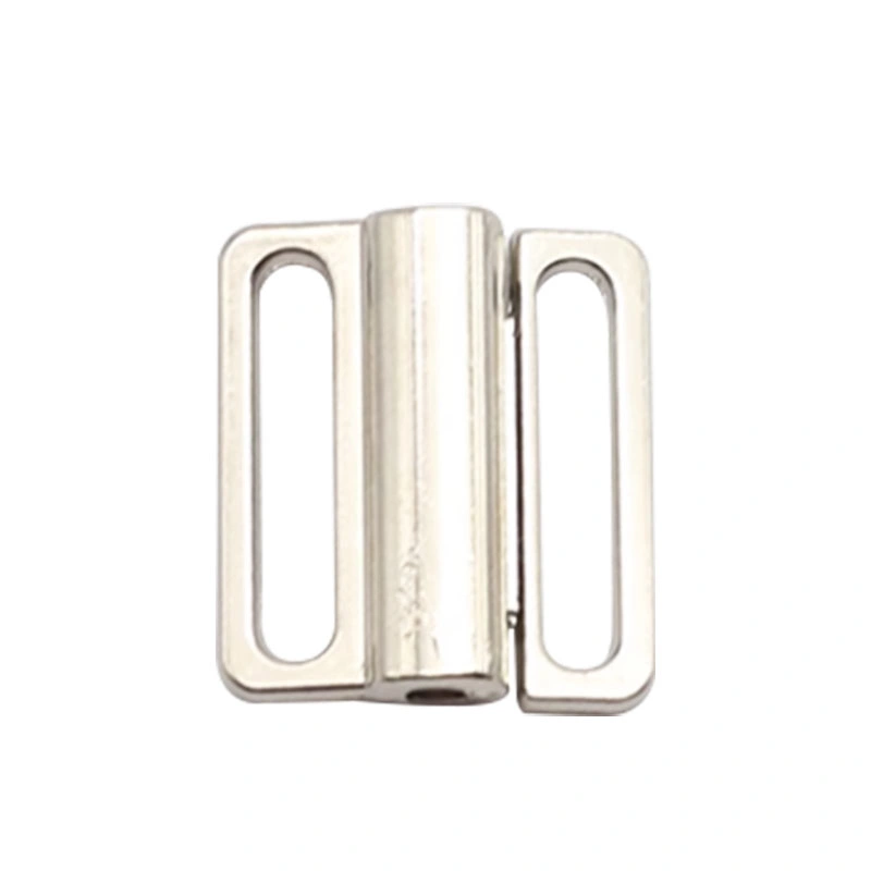 Alloy Bra Adjustment Buckle Clip Swimwear Bikini Front Closure Metal Silver High quality/High cost performance  Bra Accessories