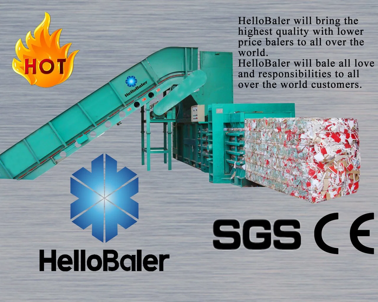 Horizontal hydraulic Automatic Baler/press Machine for Waste Paper, Cardboard, Occ ,powerful machine with cooling system