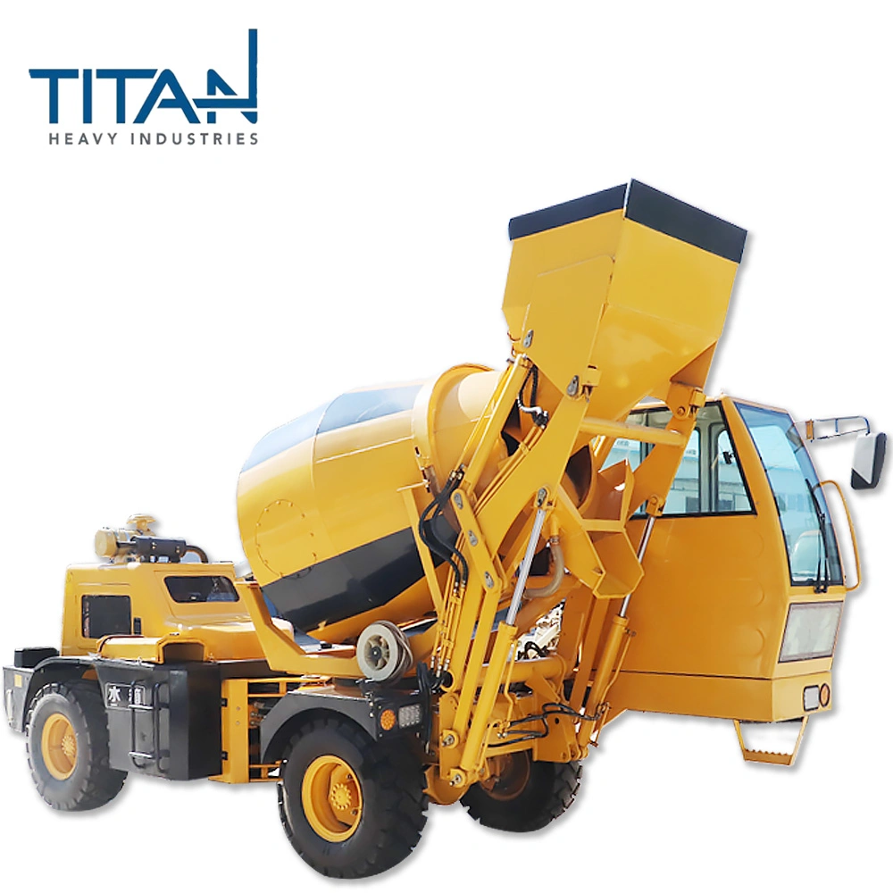 Construction Machinery Self Loading Concrete Mixer TL2500 2.5 CBM rendering machine