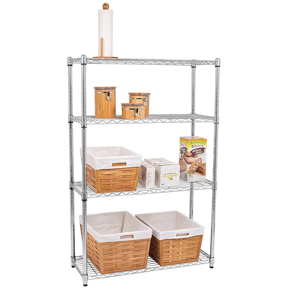 Durable Popular Customized 4-Layers Wire Shelving Storage Racks