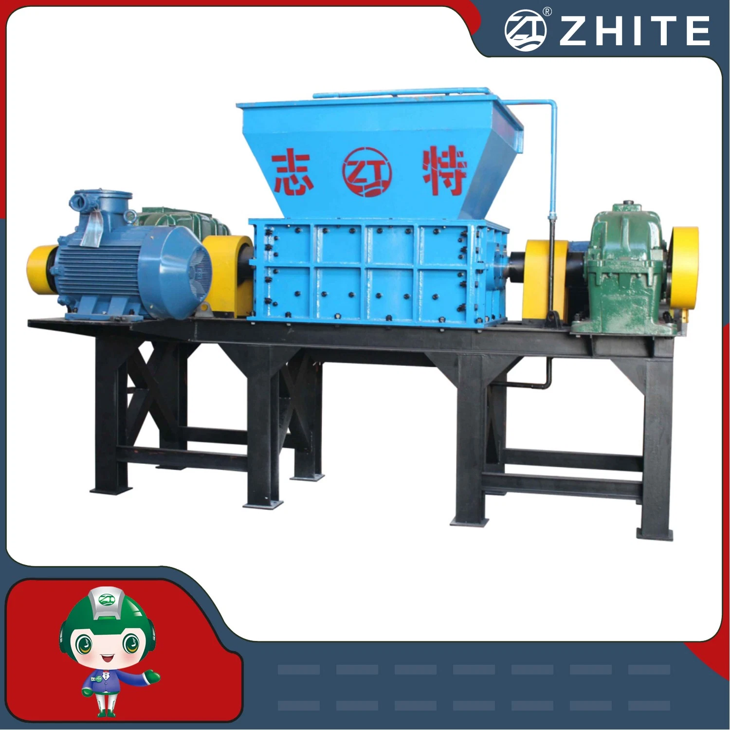 Rubber Used Tire Shredder/Plastic Wood Scrap Metal Crusher Machine