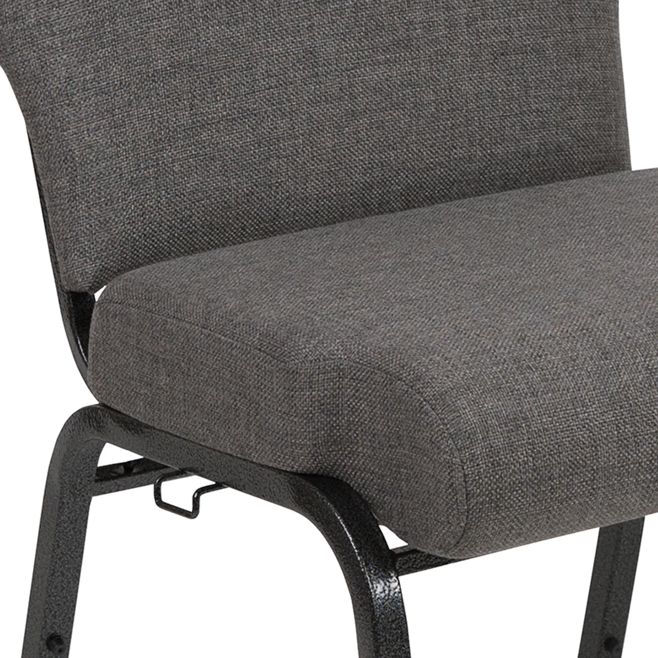 Professional Manufacturer of Charcoal Fabric Metal Church Worship Auditorium Chair  (ZG13-010)