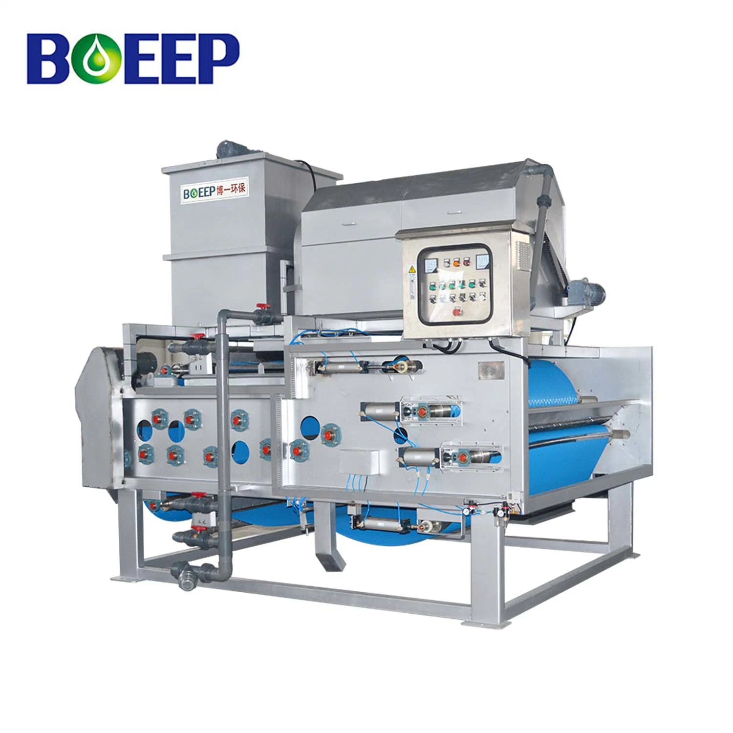 Water Sludge Solid Liquid Separator with Wastewater Dewatering Belt Press