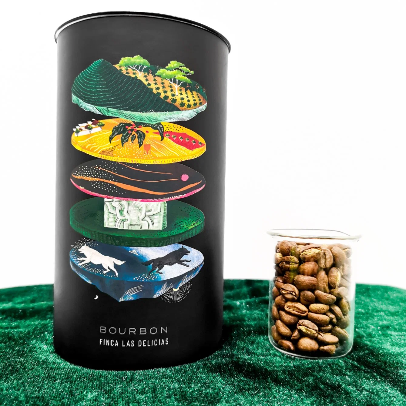 Eco-Friendly Cylinder Coffee Bean Tube Box