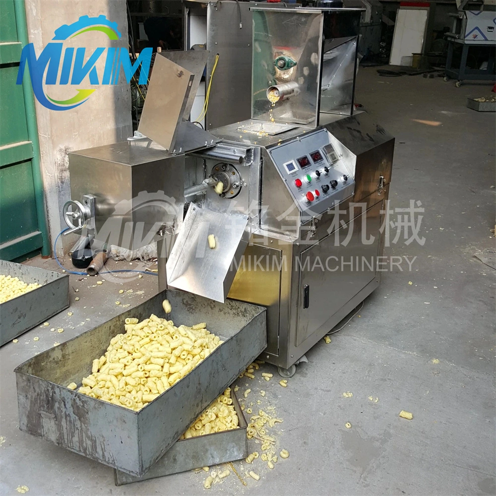 Snack Bar comercial Twin Screw Extruder puffed snacks de batatas fritas de milho Máquina de fabricação de alimentos Puffs milho snacks fabricação de máquinas