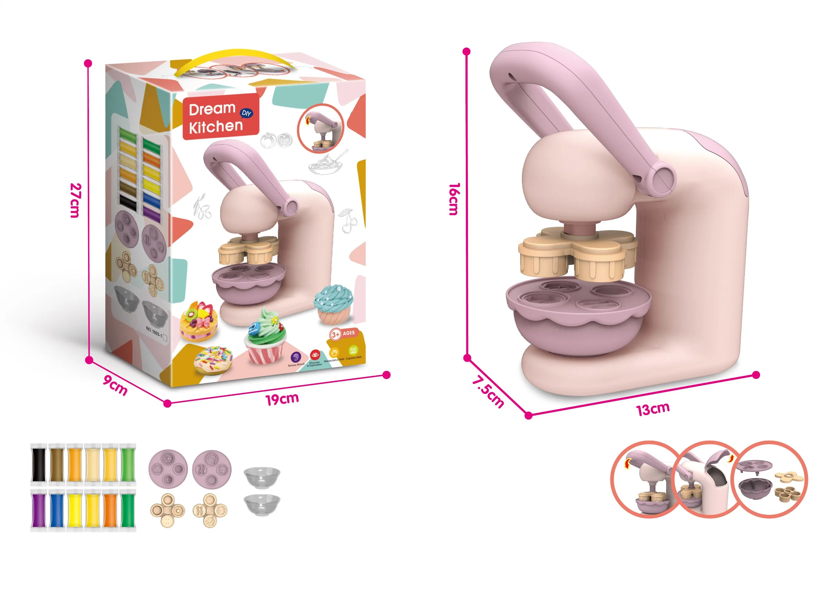 China OEM DIY Magic Ice Cream Spielzeug Werkzeug-Kit Geschenk Teig Spielen