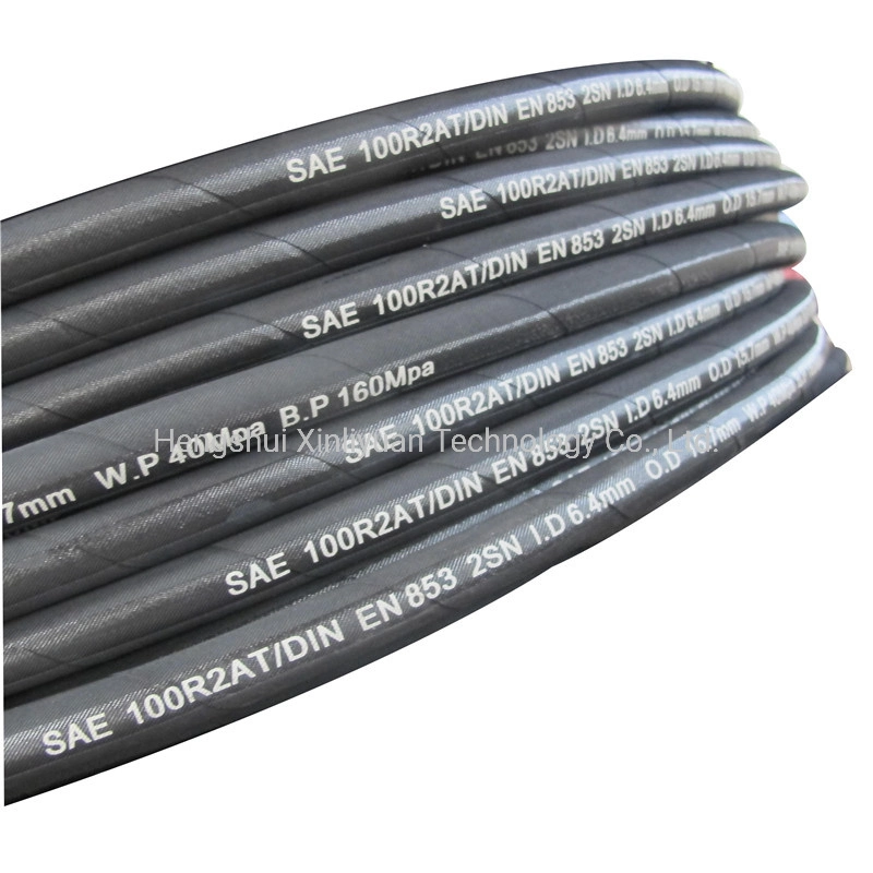 3/8 Inch SAE100r2 High Pressure Industric Hydraulic Wire Braided Water Rubber Hose