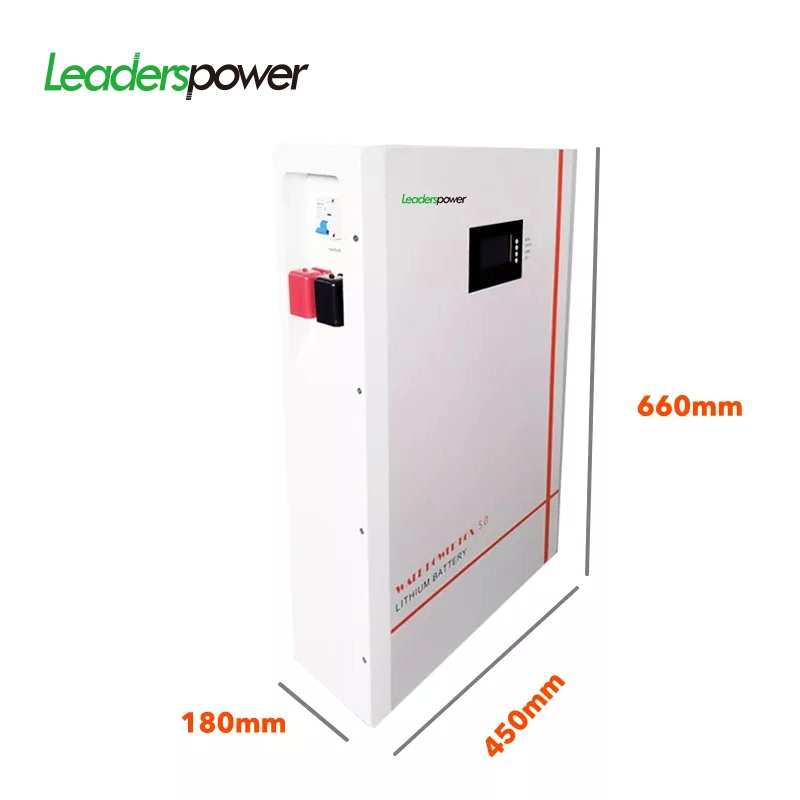 Garantie 10 ans Batterie lithium LiFePO4 48V 51,2V montée au mur 10 kWh 5 kWh Puissance 100 Ah 200 Ah Banque d'alimentation solaire Mur de stockage d'énergie