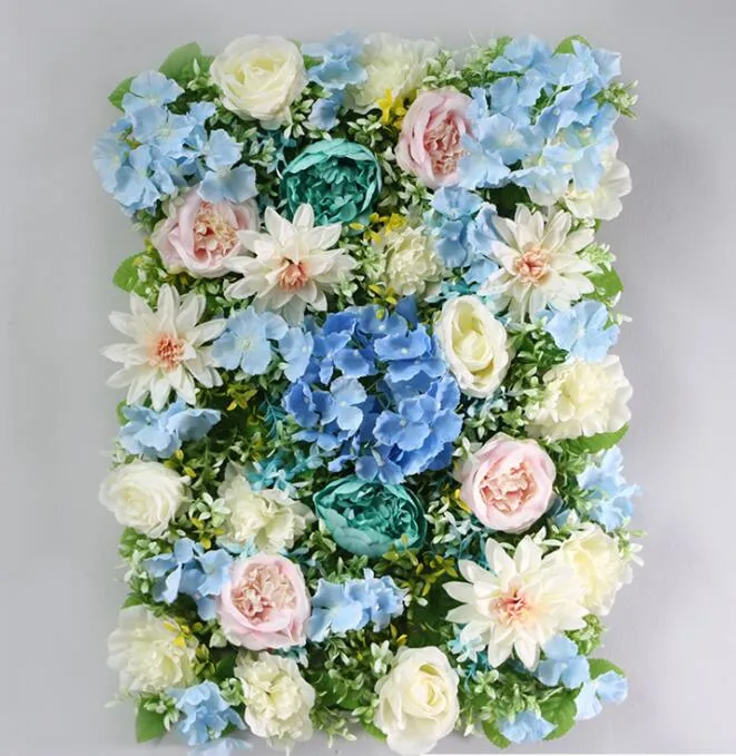 Mur de fleurs artificielles pour la fête de mariage à l'Intérieur décor mural extérieur 40cm*60cm