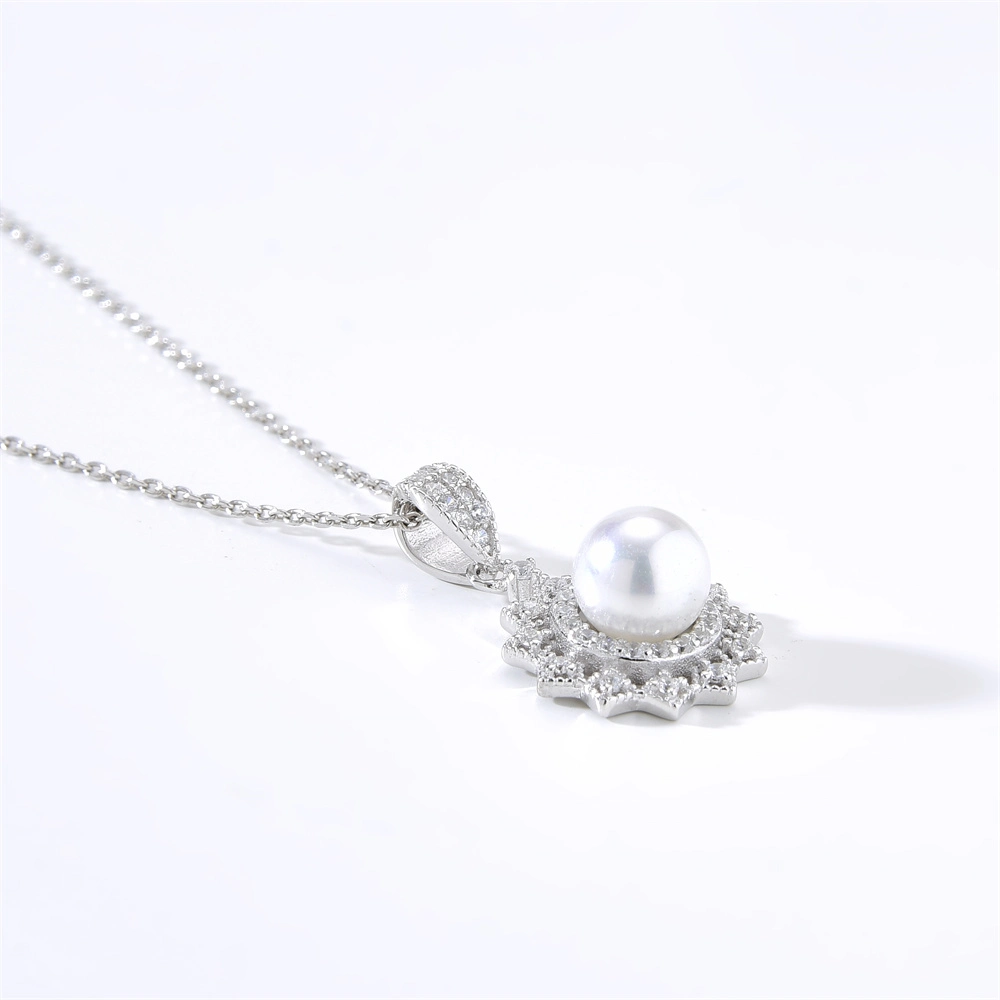 New Developed 925 Sterling Silver Shell Pendant Necklace