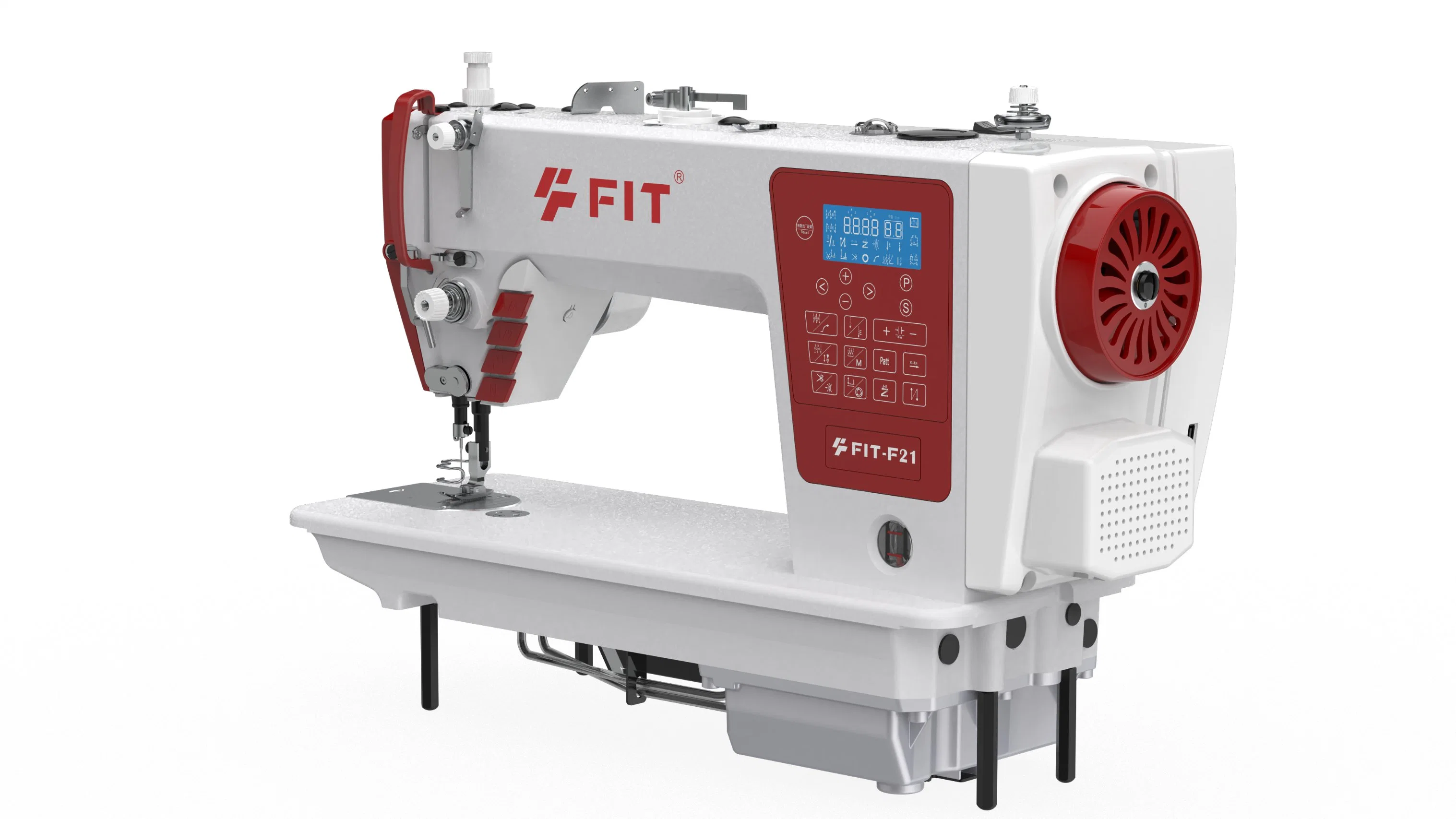 Fit-F21 Nouvelle machine à coudre à double moteur pas à pas à point noué