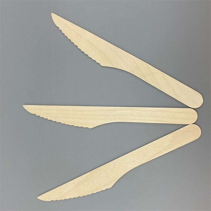Mesa desechable cuchillo de tenedor cuchara biodegradable Birchwood Cubertería de madera