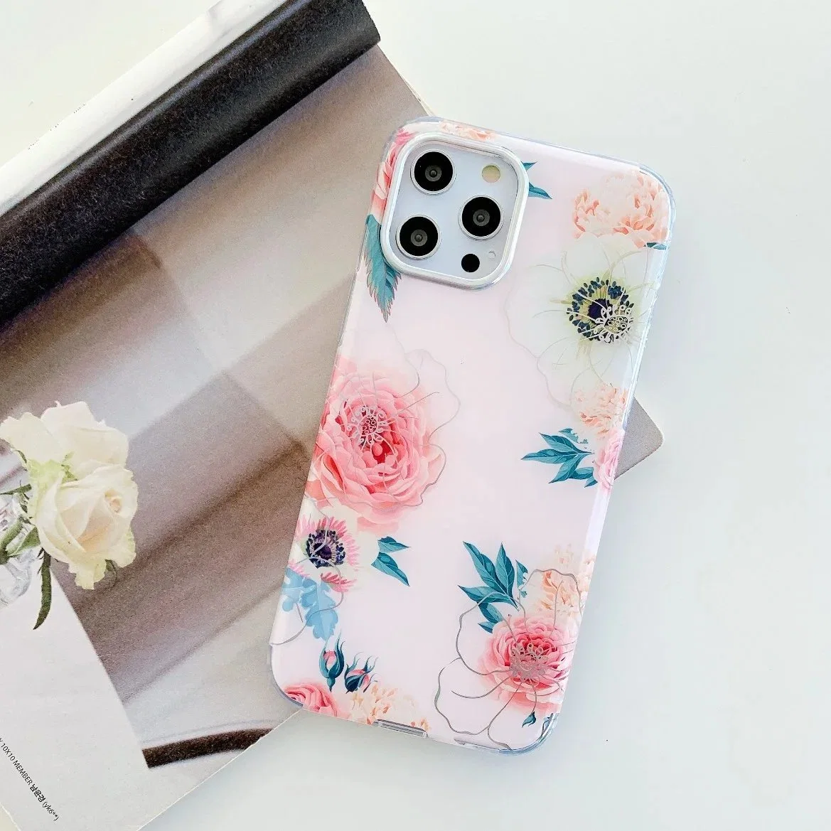 حقيبة هاتف مبتكرة مصممة لهاتف iPhone 11 PRO XS Max XR Women Fashion IMD Floral Prints Phone Cover Product (منتجات غلاف الهاتف الخاصة بـ I ملحقات الهاتف الخلوي للإمداد