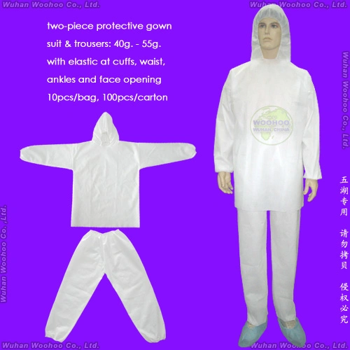 Medical Waterproof/Plastic CPE/Poly/PE/Scrub/Operation/PP/SMS Nonwoven Disposable Protective Isolation Surgical Gown for Doctor/Surgeon/Patient/Visitor/Hospital