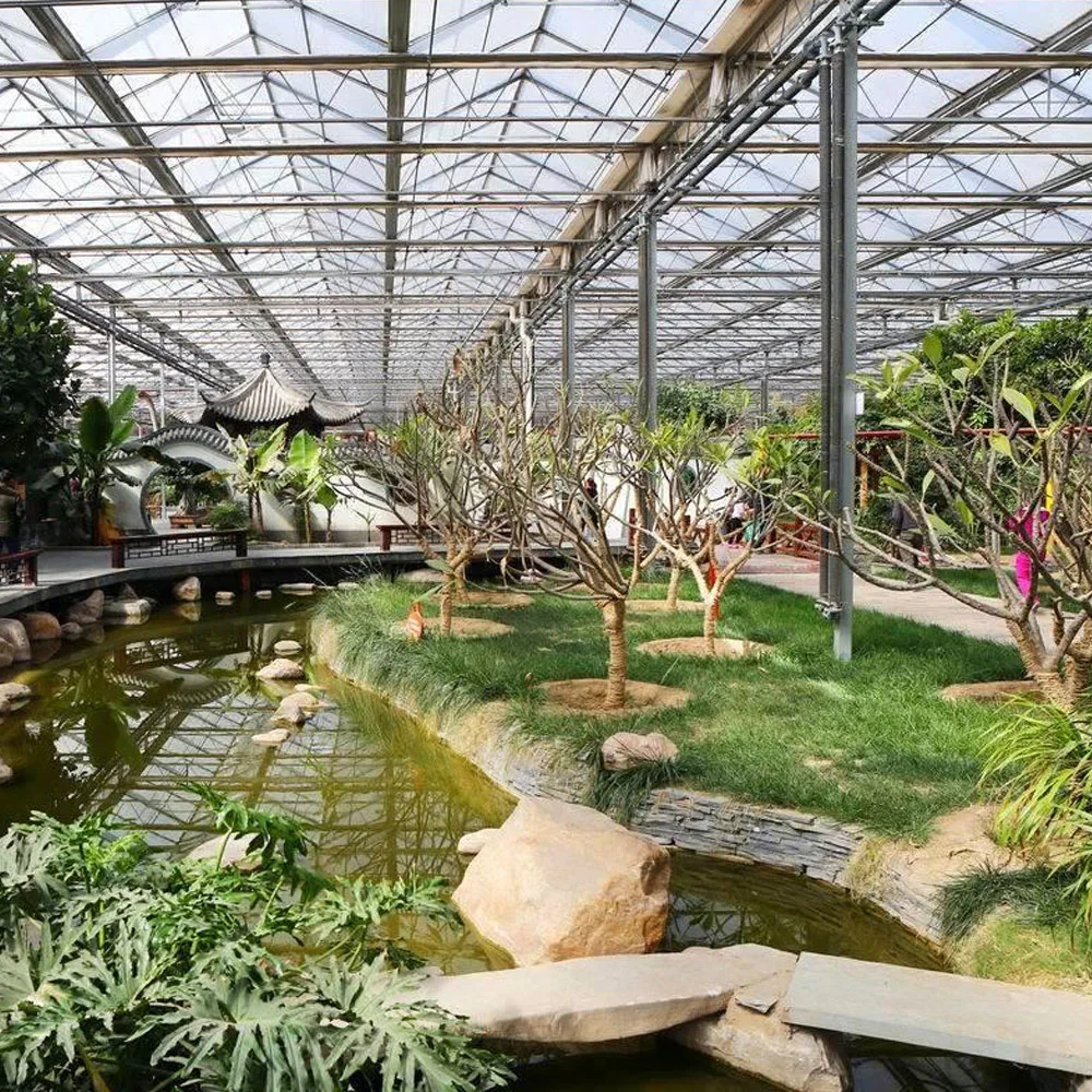 Conjunto de la galvanización en caliente rápido resistente al agua/bastidor de acero inoxidable po de efecto invernadero de cristal de la película para el jardín de flores de plántulas vegetal derramada