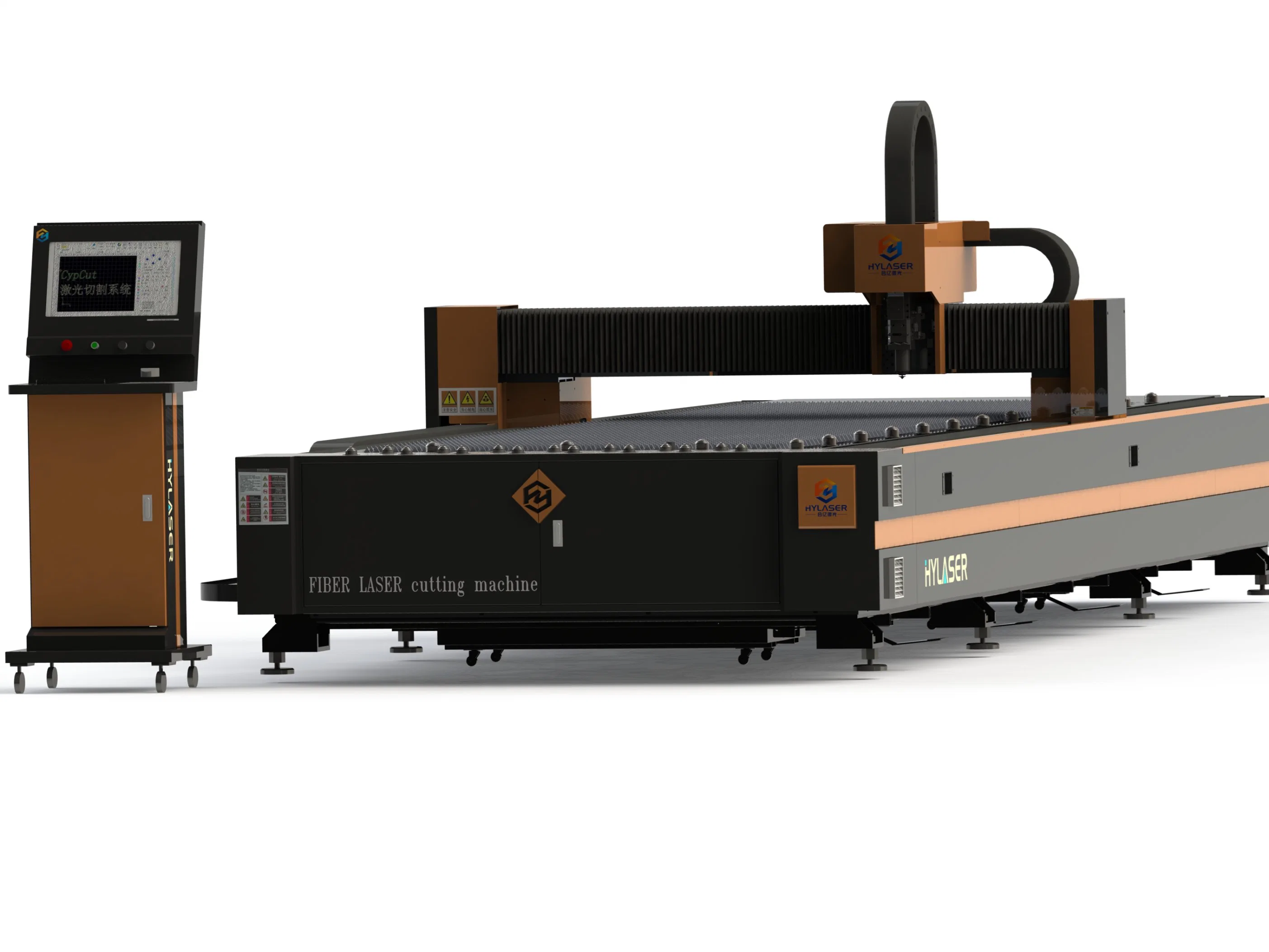 Single Flat Bed Fiber Laser Cutting Machine for Metal Sheet Cutting 3015 Monolithic Packing Case