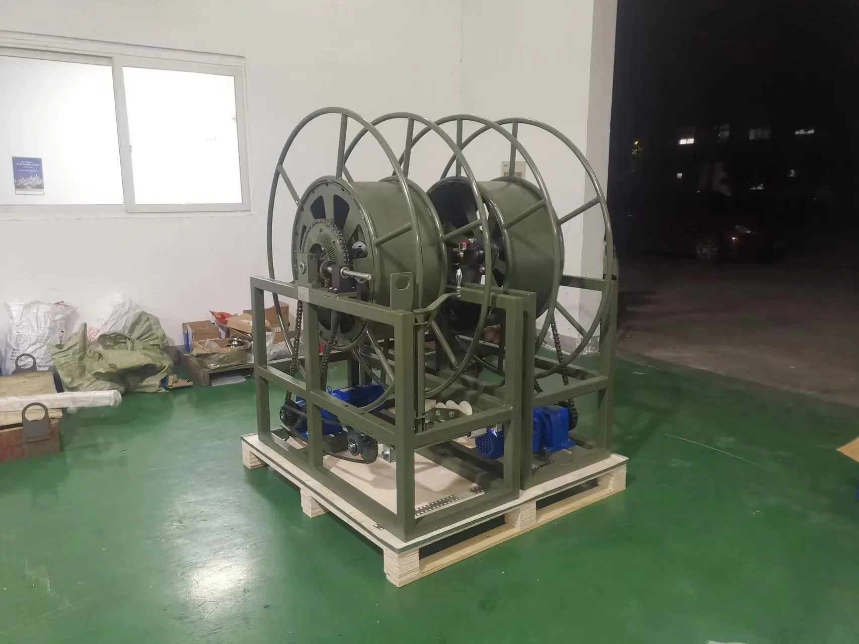 Carrete de manguera militar de acero inoxidable portátil OEM de fábrica