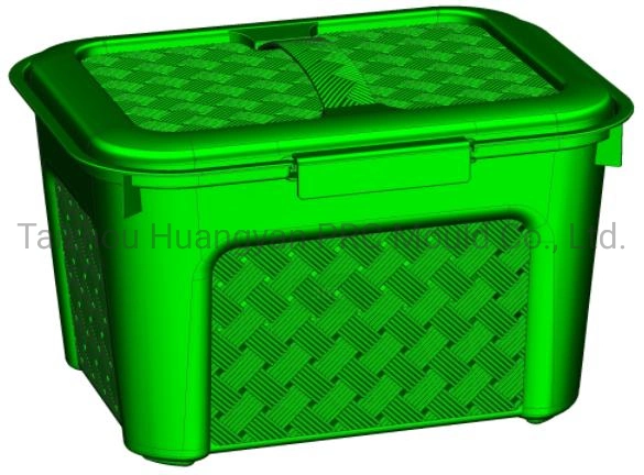 Different Size Fashion Multifunctional Plastic Woven Suitcase with Lid Storage Box Organizing Box Storage Basket Organizing Basket Medicine Box Injection Mould