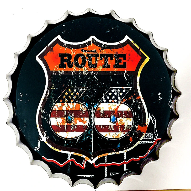 Factory Bottle Cap Motorcycle Metal Signs Decoration for Home