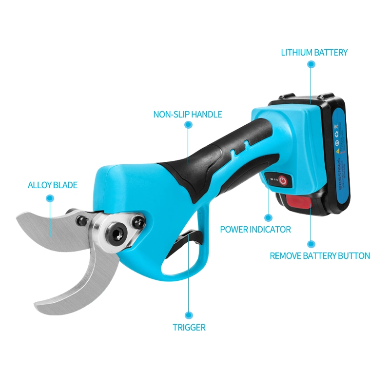 Suca Sc-8605 40mm Li-ion Battery Cordless Professional Garden Branches Cutter-Power Tools/Electric Pruning Shears