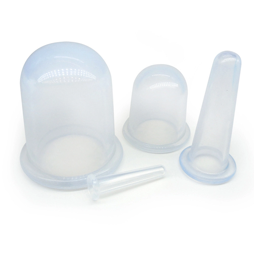 High Quantity Silicone Vacuum Cupping Jar 4 Cups Silicone Massage Cupping