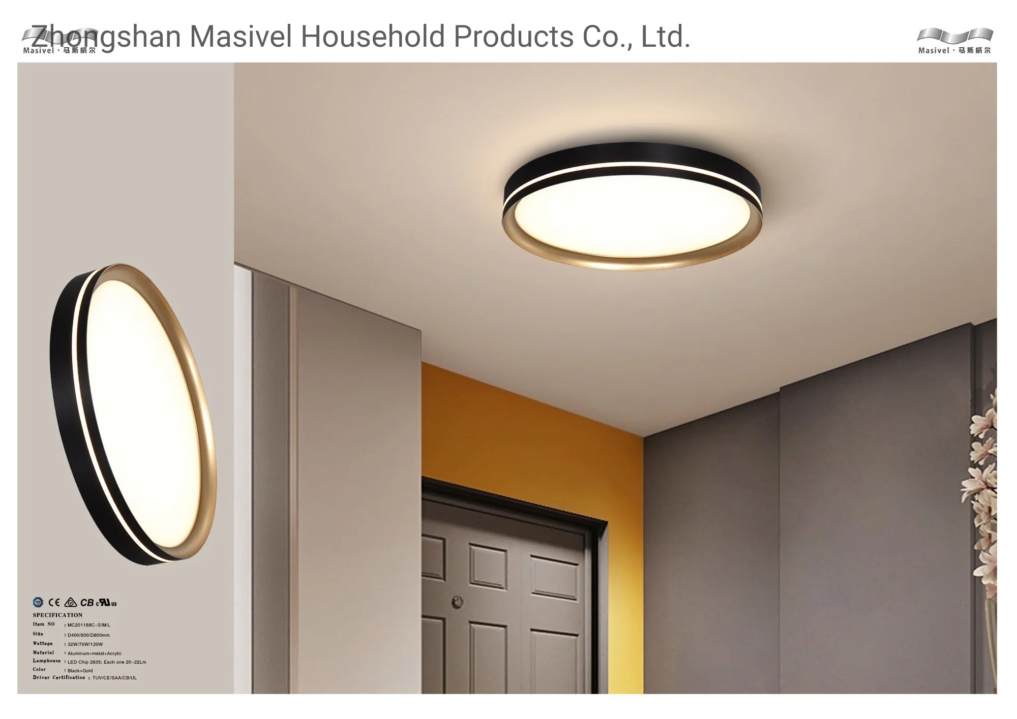 Masivel Lighting Indoor Modern LED Ceiling Light Modern Stylist LED Home Lighting