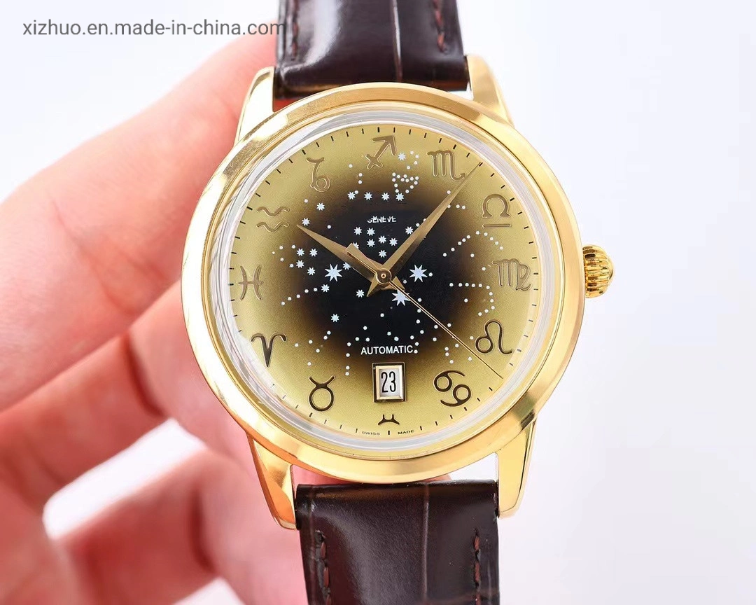 La parte superior de la marca PP ver hombres reloj del deporte de la banda de lujo Chronograph Men's Watch Japón el movimiento mecánico de acero inoxidable ver