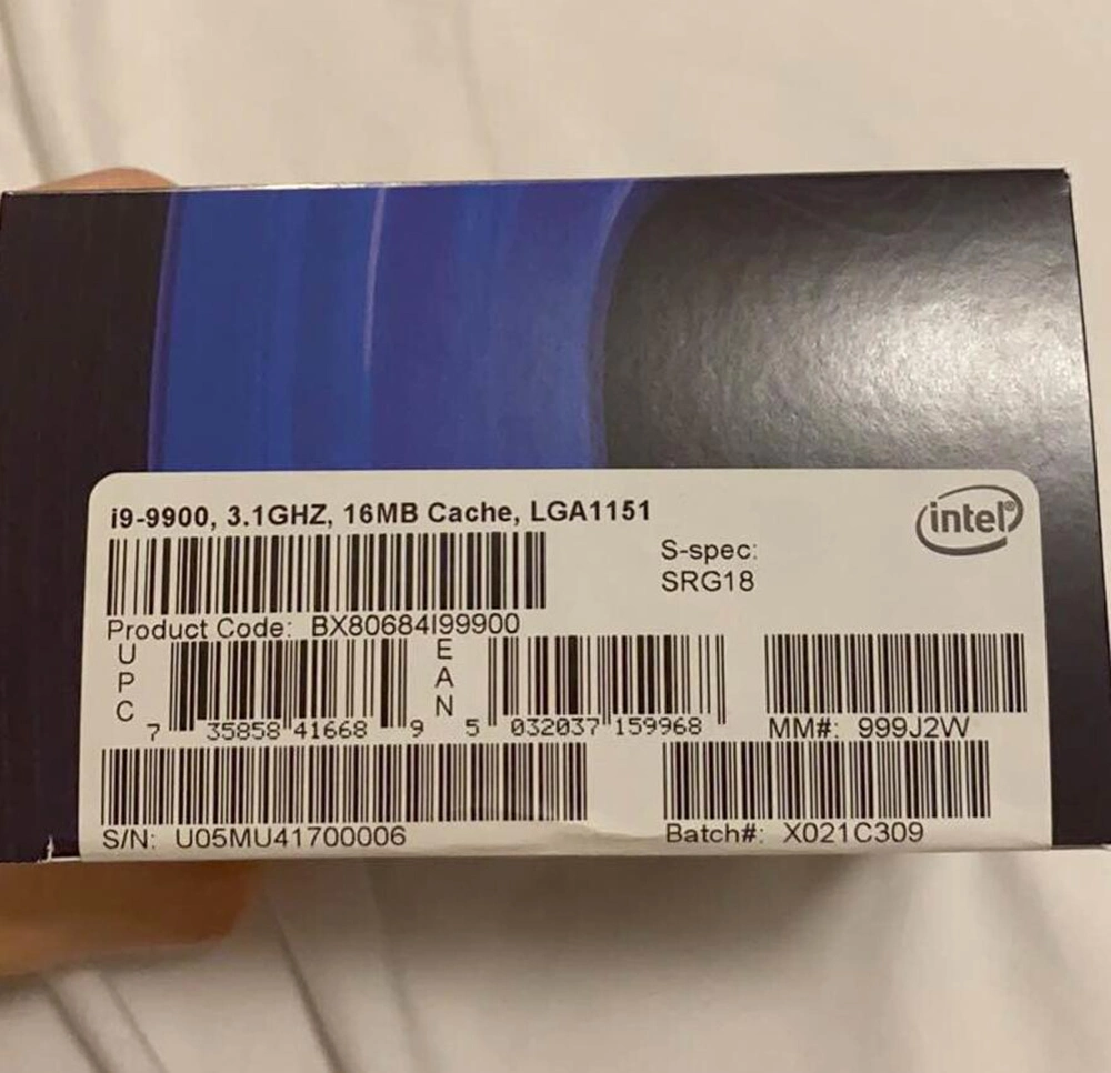 معالج Intel Core i9 9900 Desktop 8 أساسات بسرعة 3.1 جيجاهرتز وحدة معالجة مركزية للحاسب LGA1151