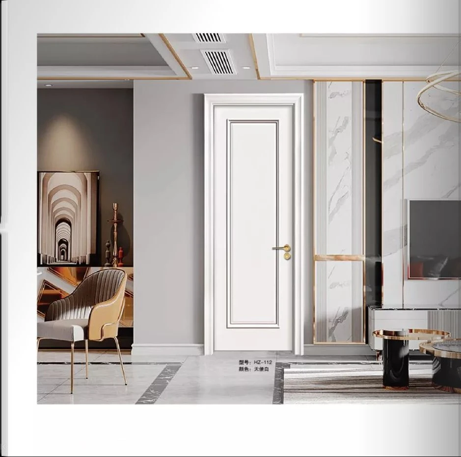 Fashion Light Luxury Minimalist CPL or PVC Paint-Free Moisture-Proof Wear-Resistant Wooden Door