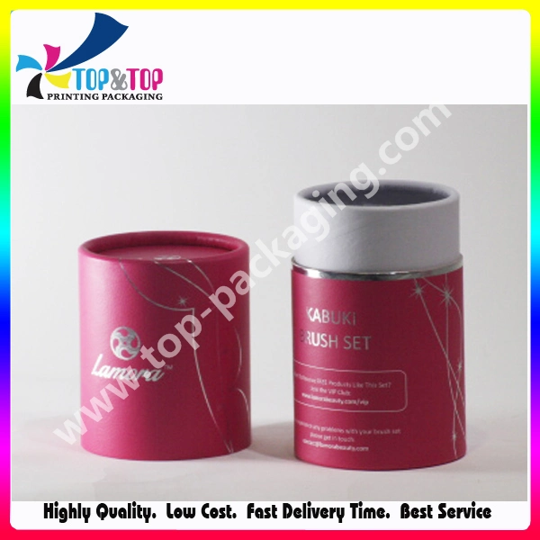 Custom Round Shape Cylinder Gift Packaging Paper Tea Box