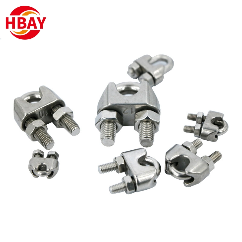 304 316 Factory Price Marine Hardware Fittings Stainless Steel Wire Rope Clamp