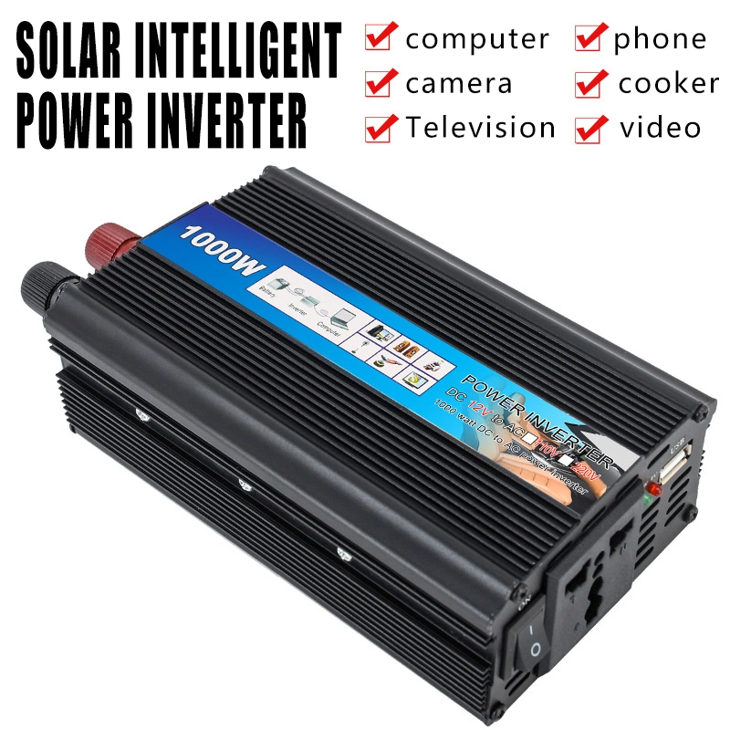 Home Inverter 12V 220V 1000W Power Inverter con integrado Cargador de batería