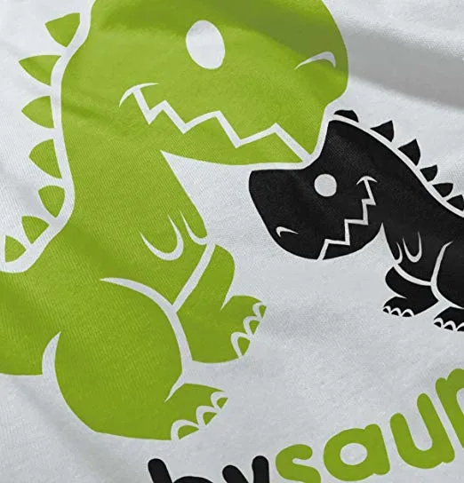 Lustige Dinosaurier nette Mama Papa Cartoon T Rex Kleinkind Baby Strampelgarment