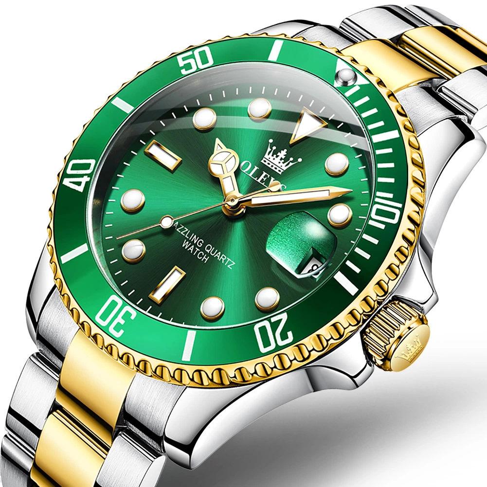 Los hombres Relojes de Lujo Vintage diseño verde Pagani los hombres reloj Relojes de cuarzo correa de acero reloj para hombres