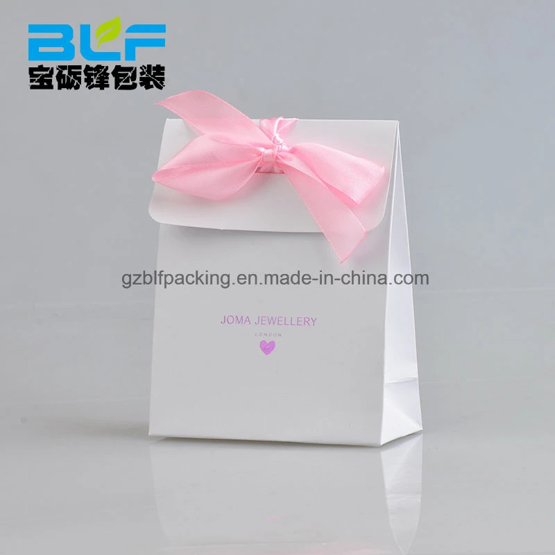Wholesale Small Custom Paper Wedding Gift Bag with Ribbon Bow
