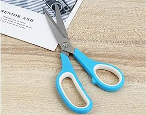 Affordable Sharp Stainless Steel Color Rubber Plastic Scissors