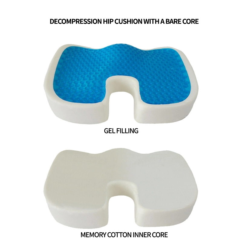 Longue assise voiture mousse à mémoire Gel orthopédique mousse à mémoire de forme Gel Coussin Coccyx rafraîchissant