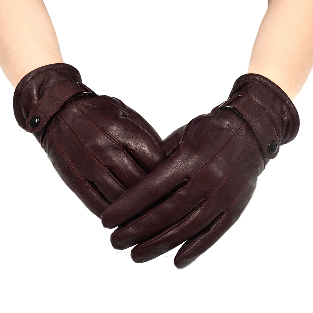 Women Winter Gloves Warm Sheepskin Leather Full Finger Glove Motorcyle Windproof Gloves