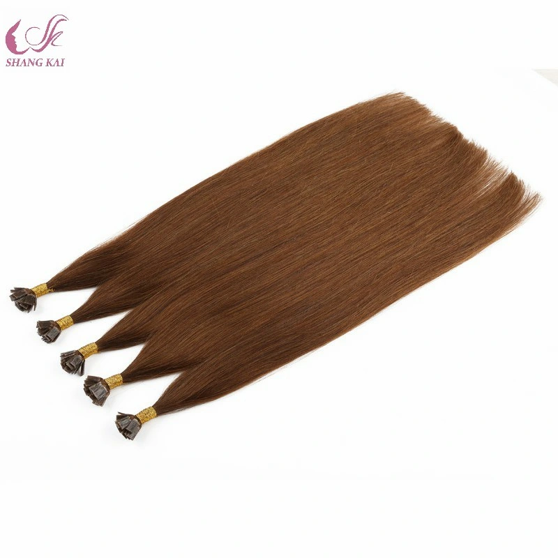 Pre la servidumbre U V I el pelo de punta plana 1g de extensión de la punta de la Stick Cold Fusion 100% virgen de la cutícula del cabello Remy queratina cabello humano.