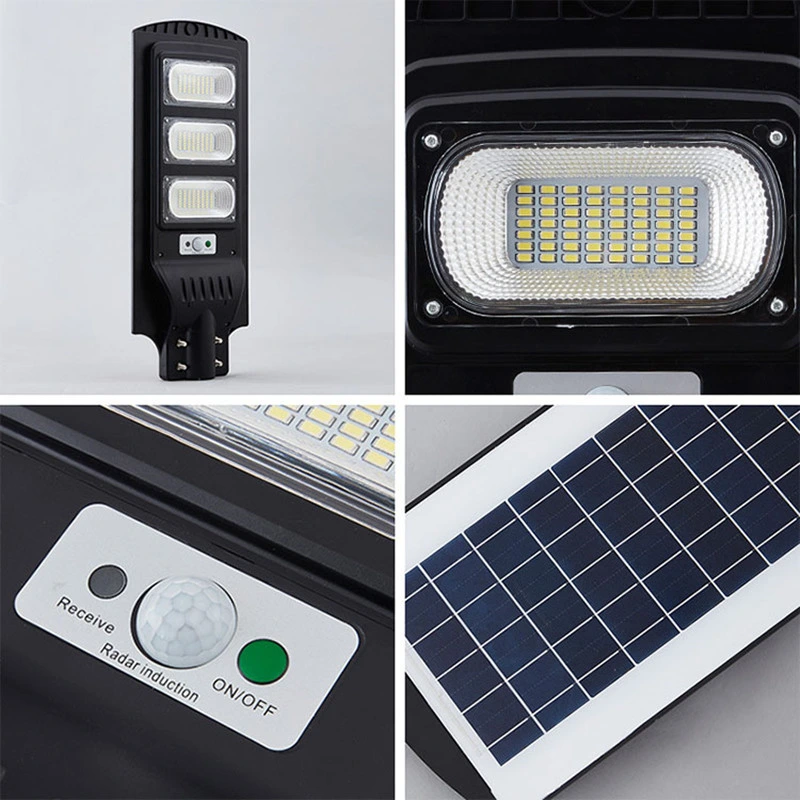 Solar LED Light Outdoor Garden Remote Control PIR Sensor All in One 90W Solar Street Light High Power LED