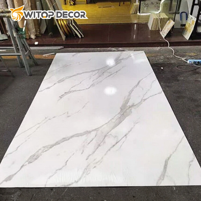 1220*2800*3mm Best Decorate Plastic Marble Sheet Acrylic Wall Panel UV Panel