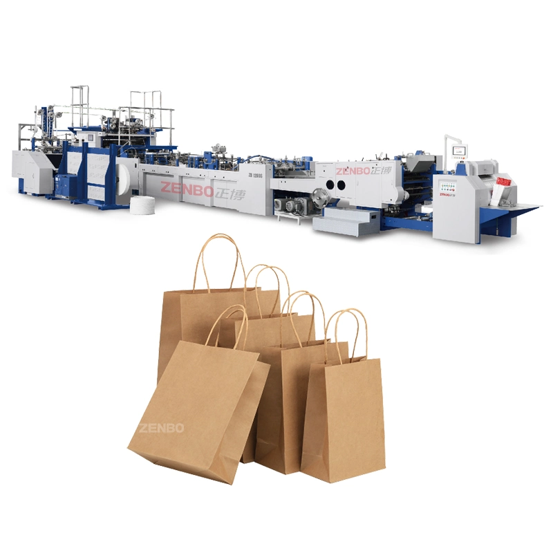 Clothes Shoes Handle Full Auto Paper Bag Making Machine Zb1260s-450