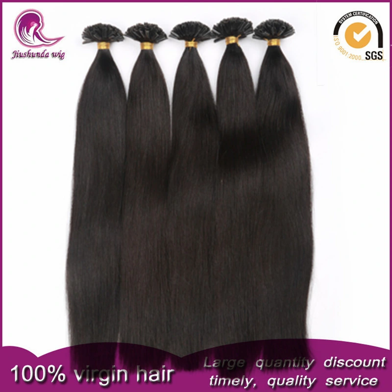 100% brésilien Remy Cheveux humains clou/U-Tip Pre-Bonded hair extension