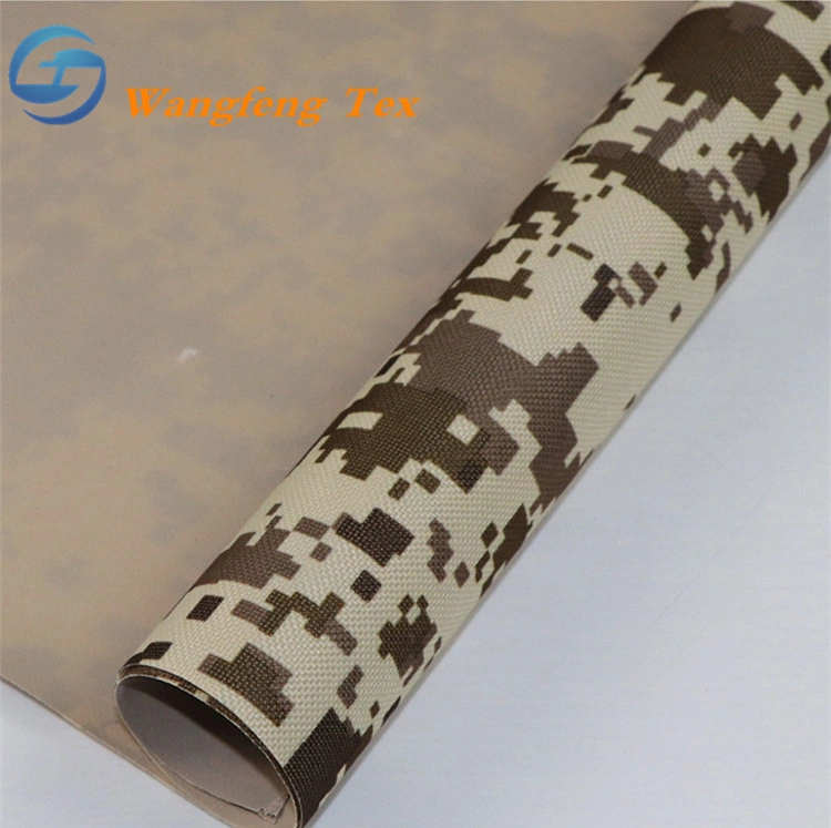 Ready Made Stock Camo imprimé de polyester nylon 600D/300D/450D PG/PE/Oxford enduit de PVC pour les tentes et de sac de tissu