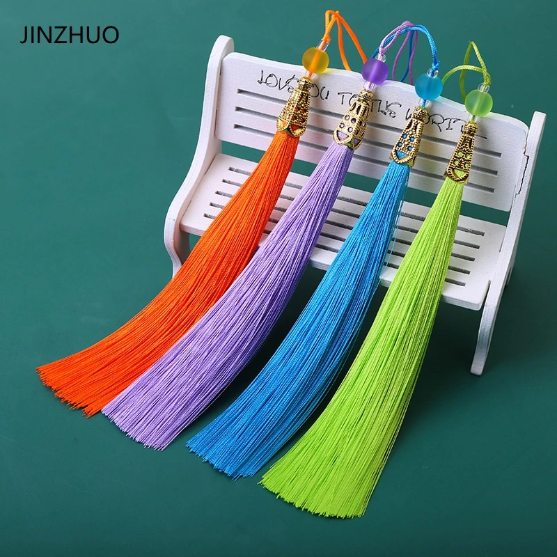 17cm Bead Tassel Wholesale/Supplier Handmade Decorative Silk Tassel Fringe for Multi Usage