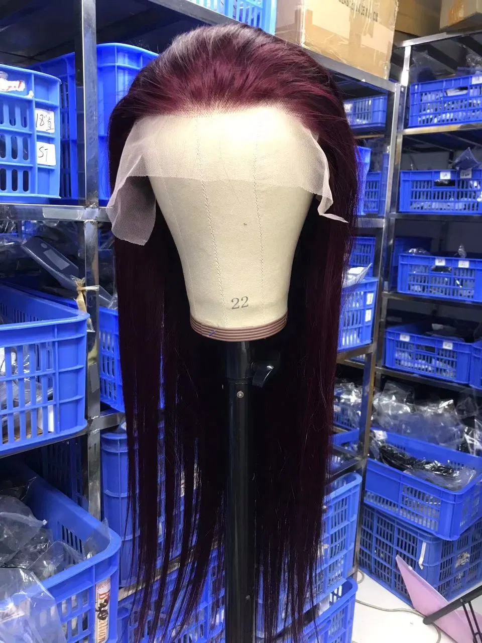 Top Grade 13X4 Lace Frontal 99j Red Straight Remy Brazilian Hair Wigs Lace Front Human Hair Wig Wholesale/Supplier Human Hair Wigs