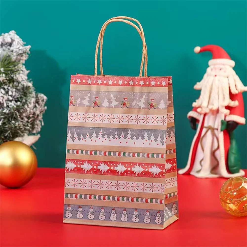 Tote Bag New Year Marry Christmas Bags Gift Packaging Candy Cookies Santa Claus Supplies Handmade Kids Happy Party Favors Handbags