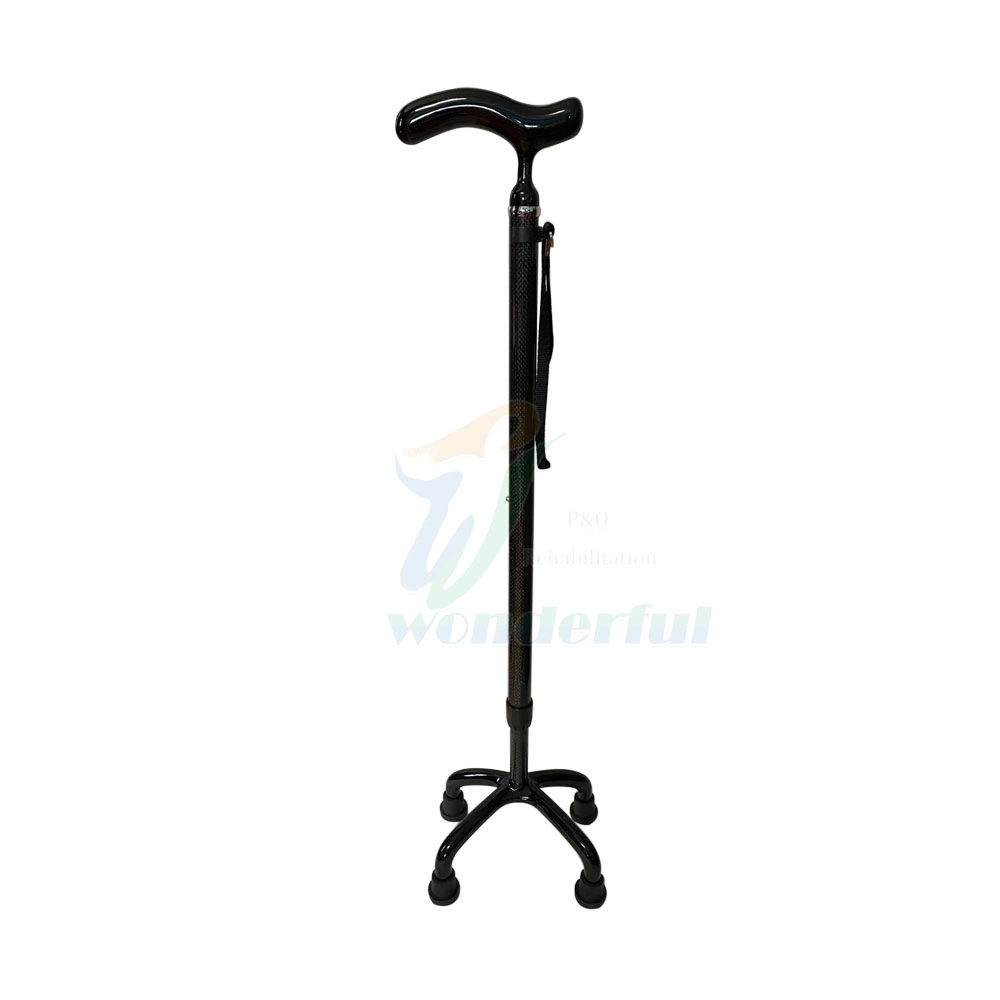 Elderly Crutches Telescopic Four-Legged Lightweight Crutch Walking Stick